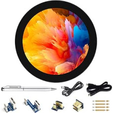 Waveshare 4 inch HDMI Circular Touch Display, 720 x 720, IPS, Up to 10-Point Touch, for Raspberry Pi 5 / for Raspberry Pi 4B / for Raspberry Pi 3B+ / for Raspberry Pi Zero 2 W/for Jetson Nano for Mini