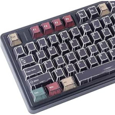 PBT ISO klavišų dangteliai 143 klavišų Japonijos Manga klavišų dangteliai, Manga mišrūs šviesiai juodi Cherry profilio dažikliai, skirti Cherry MX jungikliams, vokiečių QWERTZ išdėstymo mechaninėms klaviatūroms