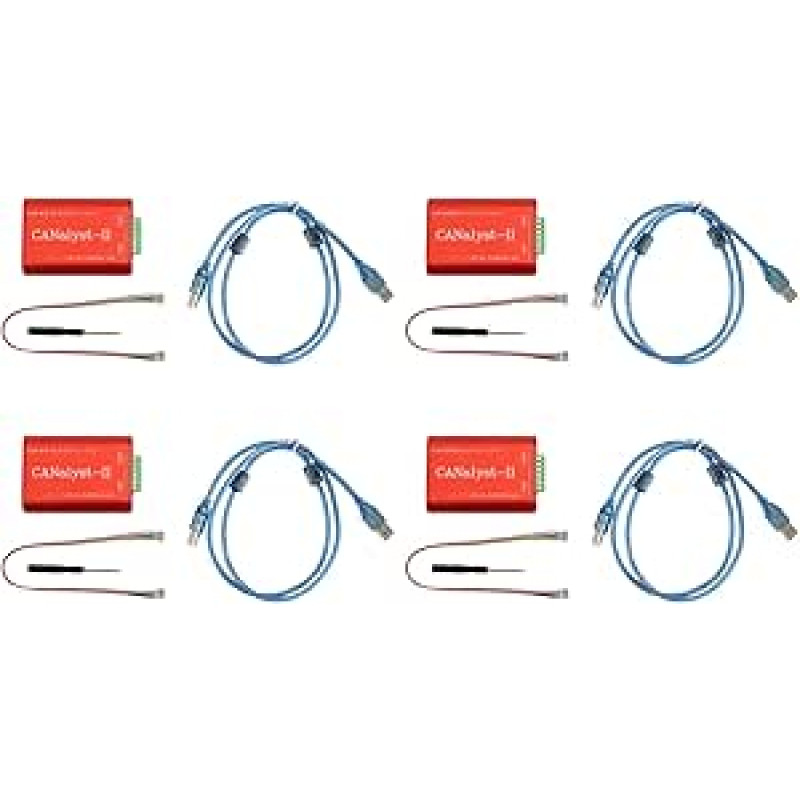 4 x CANalyst-II USB į CAN analizatorių CAN magistralės keitiklio adapteris, suderinamas su ZLG USB į CAN