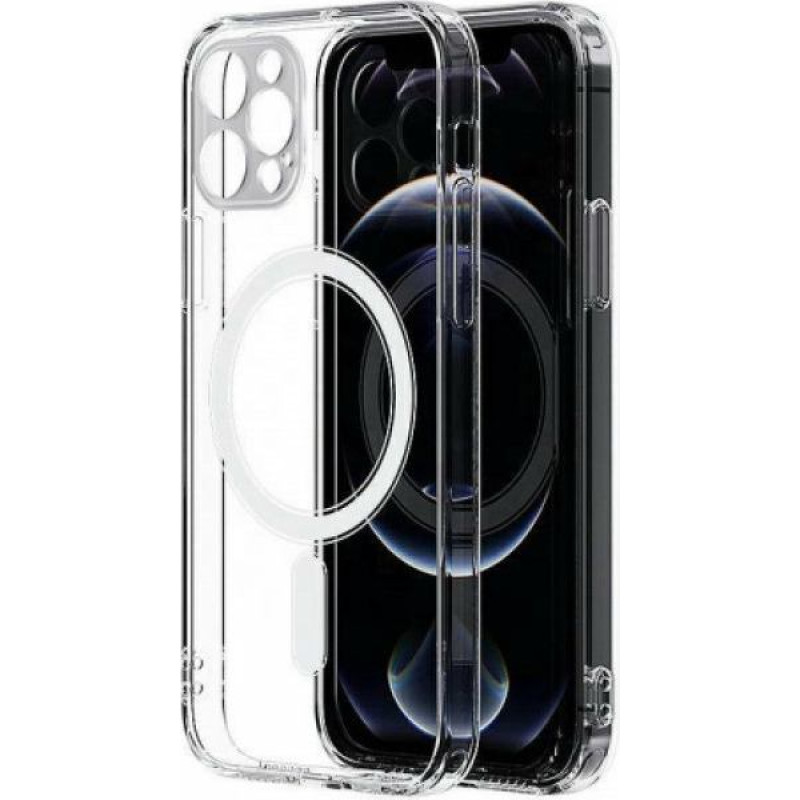 Mocco Magsafe Back Case 1 mm Back Silicone Cover For Apple iPhone 12 Pro Max Transparent