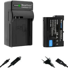 Blumax baterija, suderinama su Nikon EN-EL15 [2000 mAh] + įkroviklis EN-EL15c EN-EL15b EN-EL15a, skirta D500 D800 D850 D7200 D7500 - Z8 Z7 II Z6 II Z5 Zf