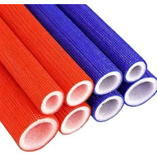 Rohrisolierungs-Schaumstoffrohre für Heiß- und Kaltwasserrohre, Gefrier-Schutzschaum, Rohrisolierungsband, 100 Stück pro Packung, 7 mm dick, 16 mm Innendurchmesser, Blau, 16 mm ID