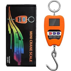 Kranwaage, Mini-Kranwaage 200 kg Skaitmeninis pramoninis krovinys 200 kg/441 lb Hochleistungs-Hängehakenwaage Edelstahl(Orange)