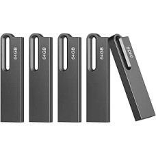 5 USB atmintinių pakuotė 64 GB USB 3.0 Memory Stick Mini Flash Drive Greitaeigė vandeniui atspari atmintinė 