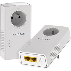 NETGEAR Pack de 2 adaptateurs CPL 2000 Mbit/s- 2 ports 10/100/1000 RJ45 - Avec prise intégrée PLP2000-100FRS