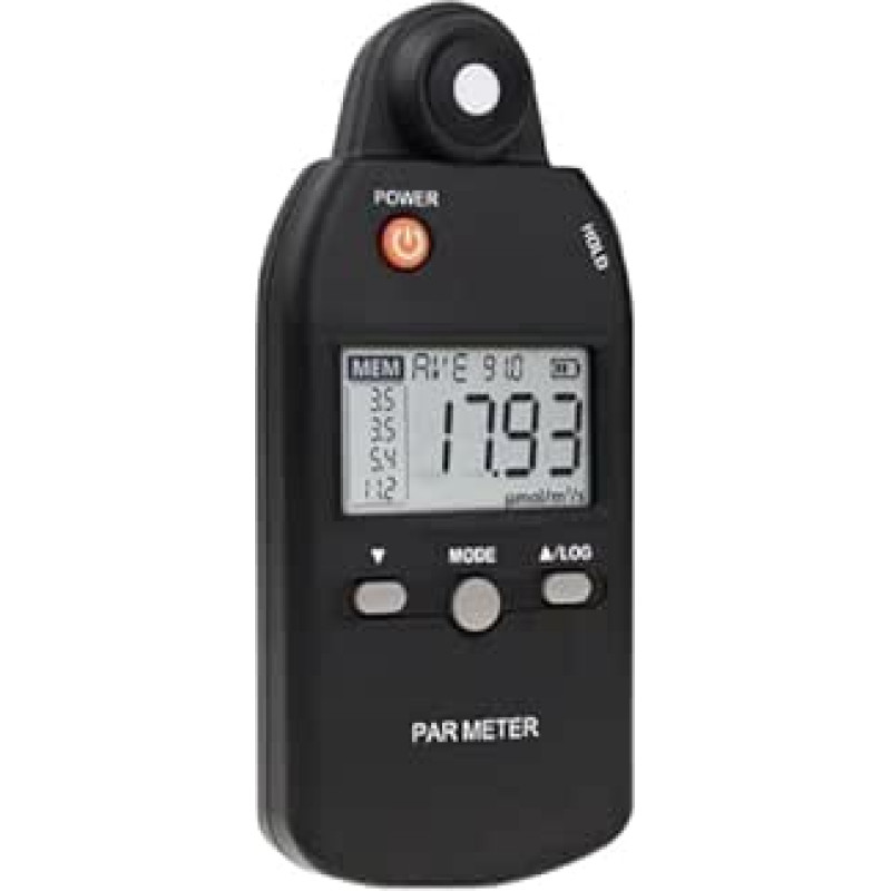 Belichtungsmesser, PAR Meter Beleuchtungsstärke PPFD Sensor Voll-Aufzeichnung Funktion Indoor Outdoor Pflanze Licht