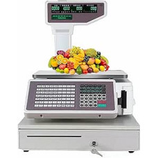 Commercial Label Printing Scale, Digital Weight and Price Scale, Calculation Scale with Double Sided Screen