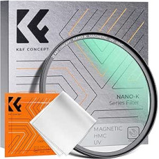K&F Concept K serijos 82 mm apvalus UV filtras Plonas apsauginis filtras ryškesniems vaizdams, apsaugantis nuo dulkių, purvo ir įbrėžimų (magnetinis)