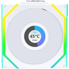 Lian Li UNI FAN SL Wireless LCD Fan ARGB PWM Reverse Blade 120 mm White