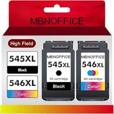 PG-545XL/CL-546XL daugiapakopės suderinamos rašalo kasetės (juoda + spalvota), skirtos 