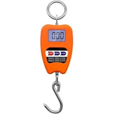 200 kg/440 lb Digitale Hängewaage, robuste Hängehakenwaage, Edelstahl, for den Innen- und Außenbereich für Garage Farm(Orange)