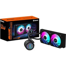 GIGABYTE Aorus Waterforce II 240 AIO Liquid CPU Cooler - 2 x 120 mm ARGB Fan, Slide-in Locking Mechanism, Daisy Chain, Compatible with Intel LGA 1851 and AMD AM5