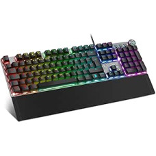 EMPIRE GAMING Stardust Žaidimų planšetės - Opto-Meccanica planšetės - LED RGB apšvietimas - Žaidėjų programinė įranga Programmazione - Poggiapolsi amovibile (QWERTY, Italiano)