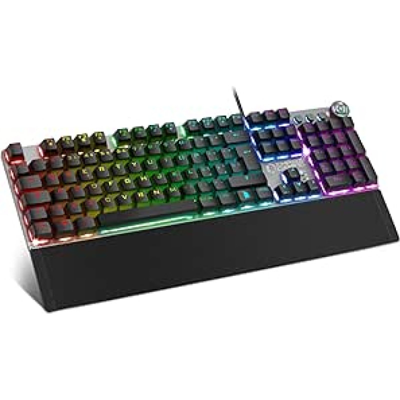 EMPIRE GAMING Stardust Žaidimų planšetės - Opto-Meccanica planšetės - LED RGB apšvietimas - Žaidėjų programinė įranga Programmazione - Poggiapolsi amovibile (QWERTY, Italiano)
