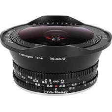TT Artisan TTAL07520FX 7.5 mm F2.0 APS-C Fisheye Lens Connection Fuji X Mount Black Ultra Wide Angle Lens with 180 Degree View Angle