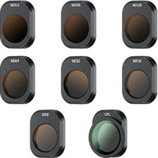 JJC ND CPL filtrų rinkinys, skirtas DJI Mini 4 Pro, 8 ND8 ND16 ND32 ND64 NND128 D256 ND512 neutralaus tankio fiksuoto filtro CPL poliarizatorius, daugiasluoksnis nešiojamasis ND filtras Mini 4 Pro dronų priedai
