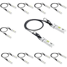 [10 pakuočių] 10Gtek 10G SFP+ DAC kabelis 0,25 metro - 10GBASE-CU pasyvus tiesioginio prijungimo varinis Twinax SFP kabelis, skirtas 