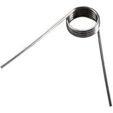 Edelstahl-Torsionsfedern, 10 vnt., vielos skersmuo 0,8 mm, išorinis skersmuo 7,5 mm, spyruoklinis plienas, mechaninis kampas 180°, 0,8x7,5 mm-3 apsisukimai - 180°(0,8x7,5 mm-6 apsisukimai - 60°)