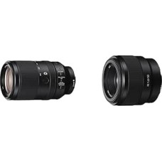 Sony SEL-70300G G Telephoto Zoom Lens & SEL-50F18F Standard Lens (Fixed Focal Length, 50 mm, F1.8, Full Format, Suitable for A7, A6000, A5100, A5000 and Nex Series, E-Mount) Black