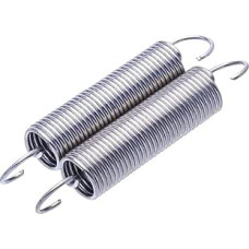 Pack of 5 wire diameter 0.6 mm with S-hook, outer diameter 6 mm, cylindrical spiral expansion springs, length 20-120 mm optional, 0.6 x 6.0 x 80 mm (colour: wire diameter x