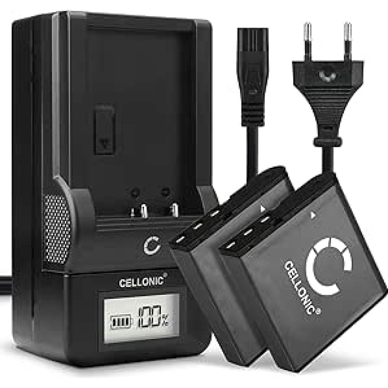 CELLONIC, 2 x fotoaparato baterija, suderinama su Kodak LB-060, PIXPRO AZ525, AZ528, AZ522, AZ361 (3,7 V, 950 mAh) + įkroviklis