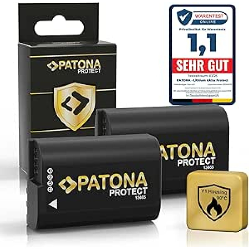PATONA Protect DMW-BLK22 baterija 2600 mAh pakaitinė baterija, suderinama su Panasonic Lumix DC-S5 S5 S5 S5II S5II-X S5 IIX S5K G9 GH5 GH5 II GH5S GH6 GH7 DC-GH5 DC-GH6 DC-GH7 DC-S5II DC-G9 II X DMWBLK 22 BLK22 EU