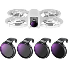 NEEWER ND/PL filtrų rinkinys, suderinamas su DJI NEO, 4 pakuotės ND8/PL ND16/PL ND32/PL ND64/PL neutralaus tankio poliarizatoriaus filtrų priedai, plonas daugiasluoksnis dengtas HD optinis stiklas, FL-N23