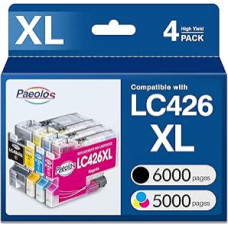 LC426XL LC426-XL 6000/5000 puslapių pigmentinės (didelio našumo) spausdintuvo kasetės Brother LC 426 LC-426XLVAL 426XL daugkartinės pakuotės kasetės Brother MFC-J4335DW, MFC-J4340DW, MFC-J4540DW, MFC-J4540DW, MFC-J4540DWXL