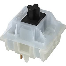 kutethy Gateron jungikliai Milky Black Mechaninė klaviatūra Geltoni 5 kontaktų jungikliai, skirti visoms mechaninėms MX klaviatūroms (108 vnt., juodos spalvos)