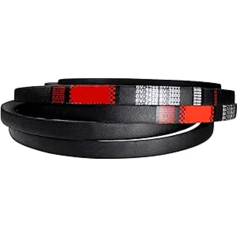 V formos diržas, 1 vnt., 8 V, tipas 8V3810 ~ 4800 mm, kietos vielos, guminė pavara, išorinis ilgis, pramoninė pavarų dėžė, žemės ūkio mašinos, V formos diržas (8V4445 mm, La 8V1750)