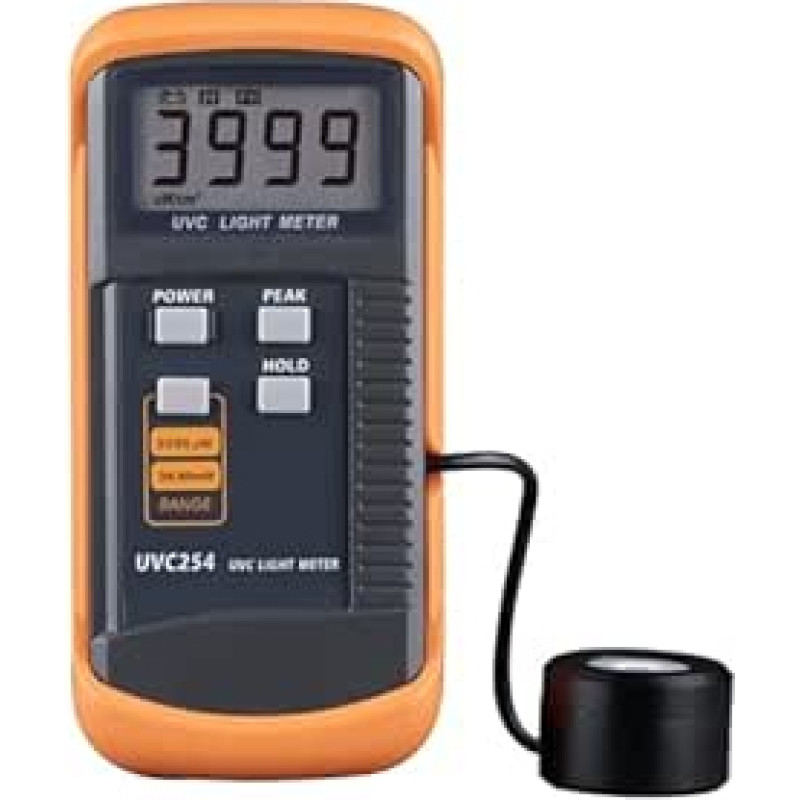 254 Šviesos matuoklis siaura juosta 248 nm-262 nm skaitmeninis UV spinduliuotės intensyvumo detektorius Skiriamoji geba: 1uW/cm2 Ultravioletinių spindulių matuoklio testeris Lengva naudoti