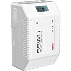 VILTROX BV-99 V-Mount ličio akumuliatorius 6700 mAh / 14,8 V su PD45W Type-C D-TAP, mini V-Lock akumuliatorius, skirtas vaizdo kameroms