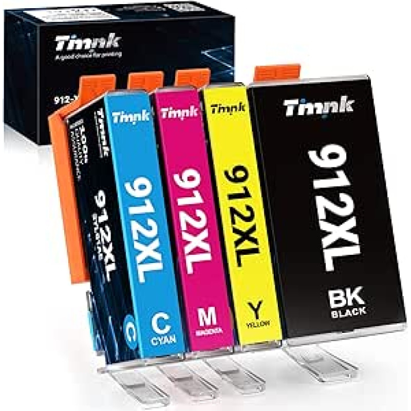 912XL daugiapakopės spausdintuvo kasetės, suderinamos su HP 912 912XL, skirtos HP OfficeJet 8012 8014 8015 8017 OfficeJet Pro 8010 8020 8022 8023 8024 8025 8030 (4 pakuotės)