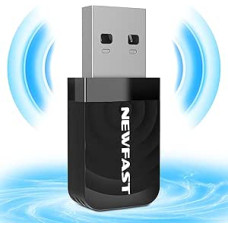 NEWFAST 1300 Mbps USB WLAN Stick for PC, Dual-Band (2.4G/5G) WLAN Adapter PC, USB 3.0, MU-MIMO, Includes CD Driver, Mini Design, Convenient to Carry, Only for Windows 10/11/7/8/8.1, Mac OS 10.9-10.15