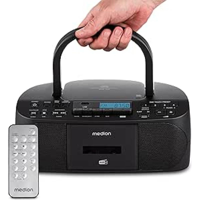 MEDION DRX-1 Plus Boombox (nešiojamas DAB+ FM radijas, 