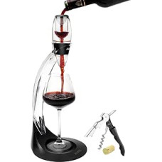 AIKARO Wine Aerator, Red Wine Decanter with Wine Filter, Stand and Corkscrew (Set)
