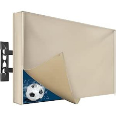 Lauko televizoriaus dangtelis nuo 41 iki 43 colių Oro sąlygoms atsparus vandeniui atsparus lauko sunkusis 600D Oksfordo televizoriaus dangteliai Lauko televizoriaus ekrano apsauga su užtrauktukais plokščiaekraniam televizoriui