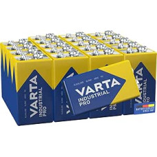 VARTA Industrial Pro battery 9V block alkaline batteries 6LR61 (pack of 20), design may differ