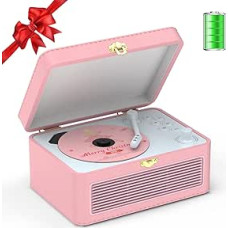 CD Player Portable Bluetooth: Kegaudio Radio with CD Player Portable with Speaker Remote Control Supports USB/AUX Playback Headphone Jack Pink