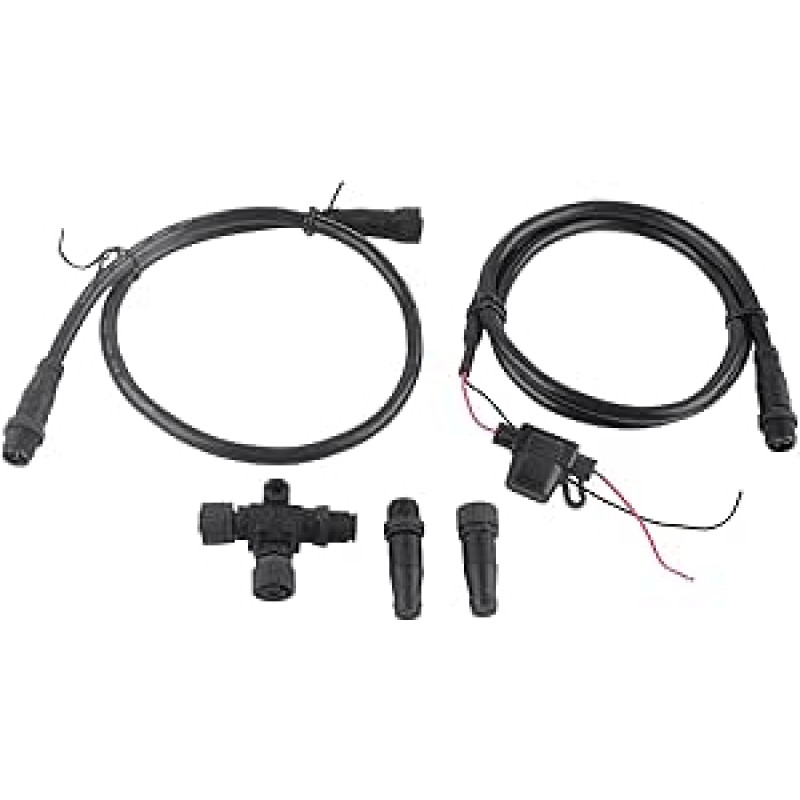 NMEA 2000 pradinis rinkinys, 1 m jūrinio NMEA tinklo magistralinis kabelis su 3 prievadų T jungties adapteriu ir vyrišku rezistoriumi, skirtas 