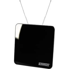 Schwaiger ZA8970 011 aktyvi vidaus DVBT antena su fortepijono lako apdaila (45 dB), juoda