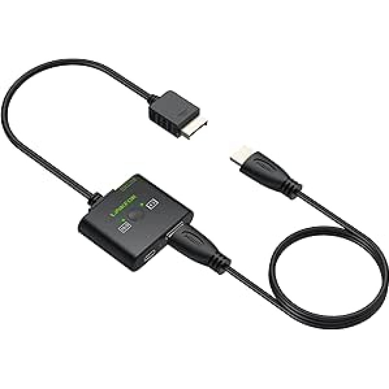 LiNKFOR PS2 HDMI adapteris 1080P - HDMI adapteris PS2 konsolei, su RGB/YPbPr jungikliu ir 4:3/16:9 kraštinių santykiu, 