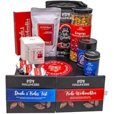Hallingers Danke & Frohe Weihnachten - Gourmet Gift Set in Elegant Box as Gift Basket for Christmas (Box) - Gift Ideas Christmas & Gifts Advent Calendar | Congratulations Congratulations Friends