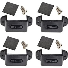 HYS Car Radio Mount, Handheld Radio Mount Compatible for Motorola Baofeng Yaesu Midland, Any Walkie Talkie with Back Clip (4 Pack, Black)