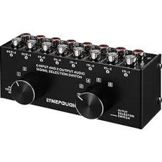 Garso jungiklis 6(2)-In-2(6)-Out, dvipusio garso signalo pasirinkimo dėžutė, garso pasirinkimo dėžutė, garso signalo skirstytuvas su RCA įjungimu ir išėjimais, garso signalo keitiklio pasirinkimo dėžutė