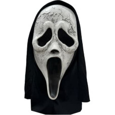 ELINA Gruseliges Geistergesicht Scream Maske mit Spielzeugmesser Scream Cosplay Kostüm Halloween Karneval Accessoire