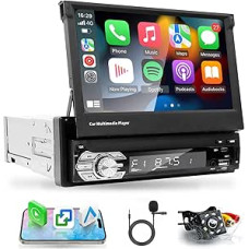 EZoneTronics 7 colių atlenkiamas 1 DIN automobilinis radijas 