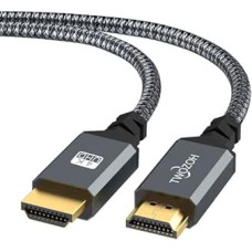 Twozoh 4K HDMI to HDMI Cable, 10 m, High Speed, Supports 60 Hz, 18 Gbps, Braided, HDMI 2.0, Compatible with PS5, PS3, PS4, PC, Projectors, 4K UHD TV/HDTV, Xbox Devices
