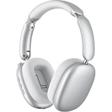 Wentronic Y02 Aktive Noise Cancelling Kopfhörer,60 Std.5 EQ-Musikmodi,Hi-Res-Audio,Tiefe Bässe,faltbares kabelloses Over-Ear-Bluetooth 5.4-Headset,atmungsaktive Leder-Ohrpolster (Silber)