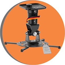 PureMounts PM-Spider-Plus Beamer Ceiling Bracket / Tilts and Turns 30° / 225 mm Ceiling Clearance / 14 kg / Hole Spacing 120 - 310 mm